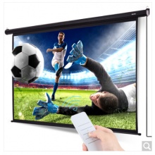 得力(deli)100英寸 16:10遥控电动投影幕布投影布(标配遥控器) 家用投影仪幕布50442